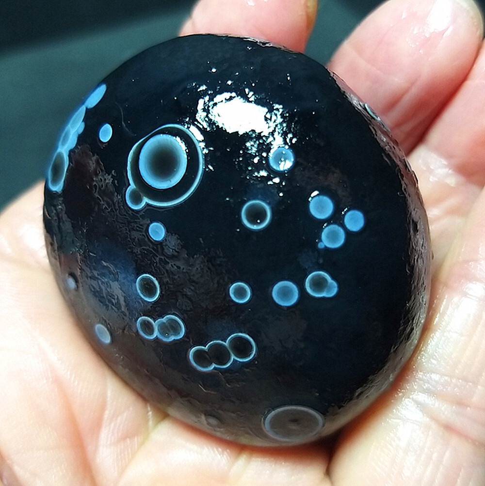 Rare 72.3G Natural Gobi Agate Eyes Agate/stone Madagascar A1993