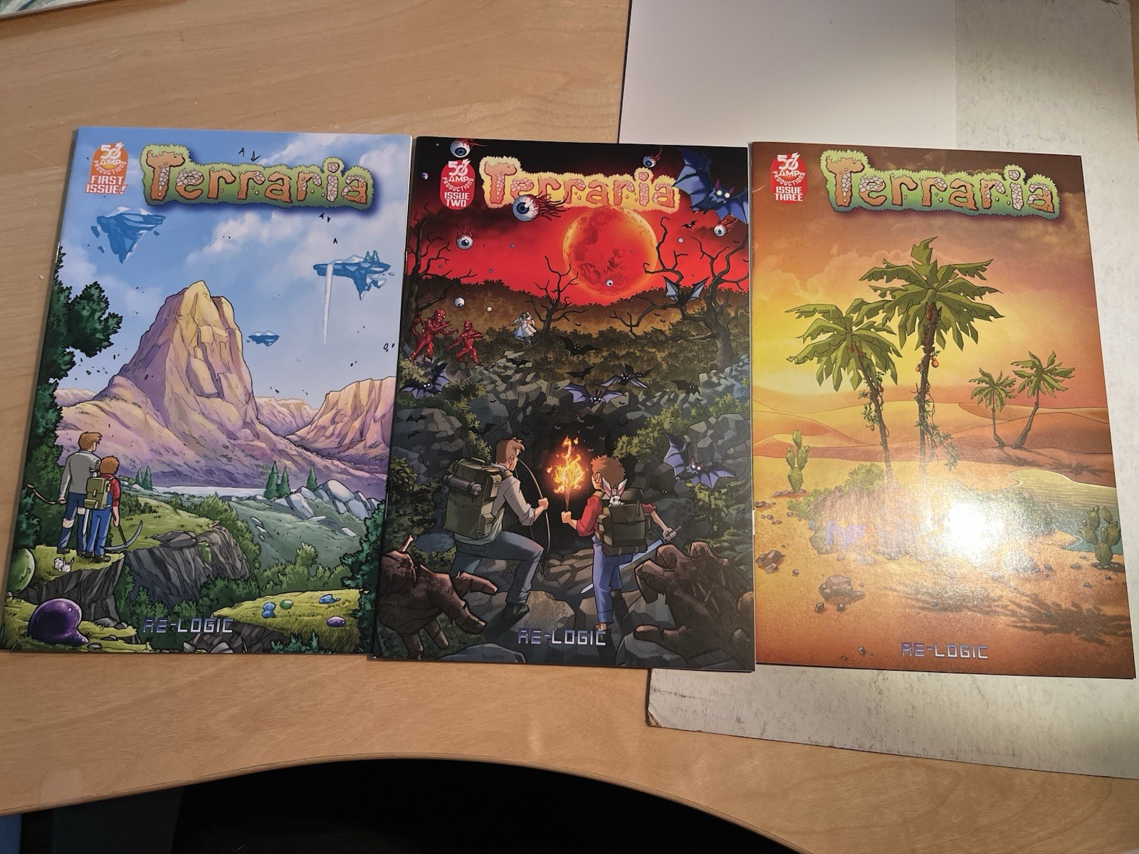 Terraria #1 2 3 Re-Logic, 2022 50 Amp Productions Comic Book Lot