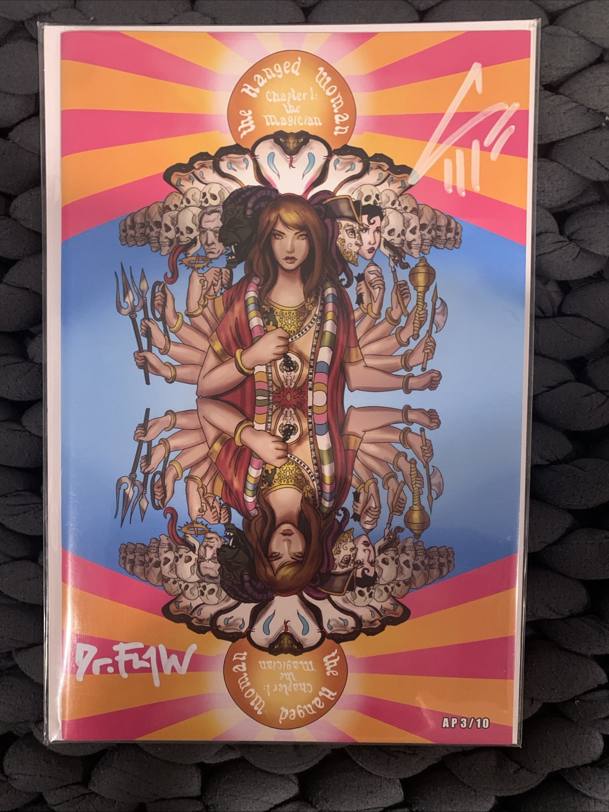 The Hanged Woman #1 AP #3/10 Jimi Hendrix 2X SIGNED by Javan Jordan & Dr. Flaw