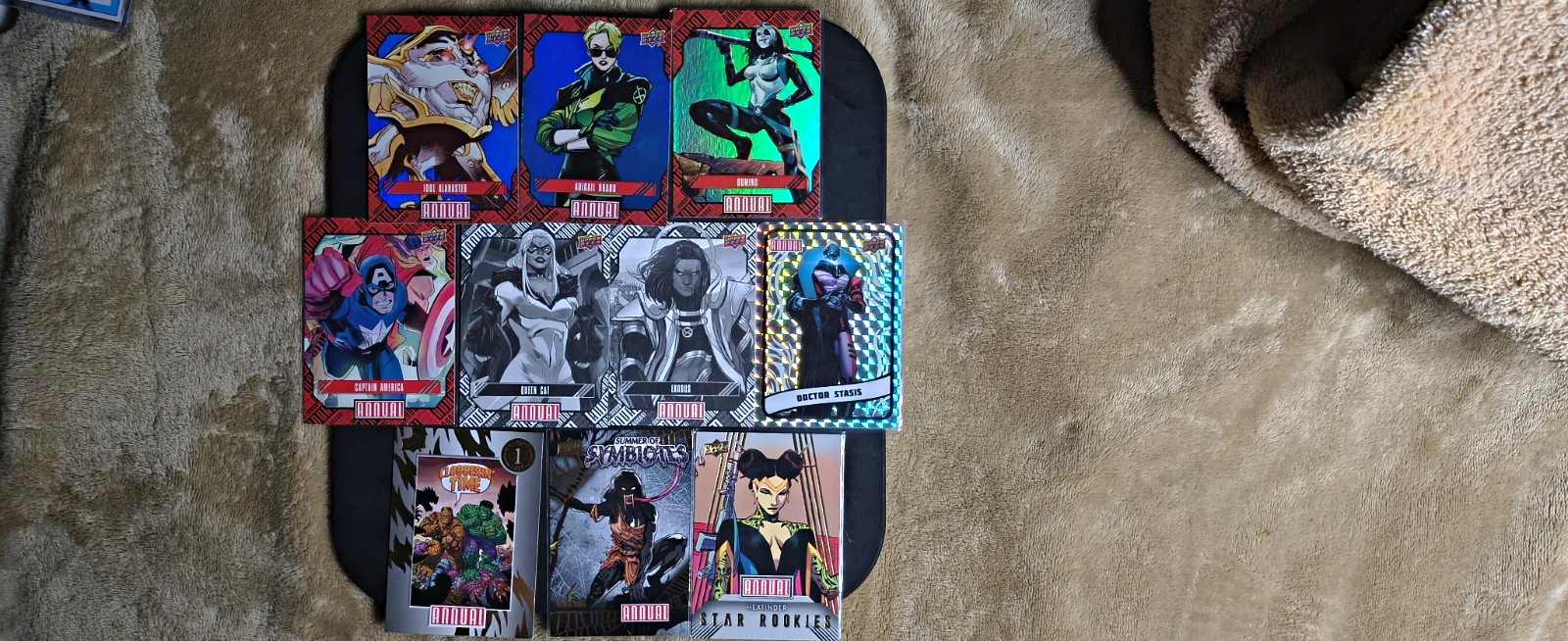 Upper Deck 2023-24 Marvel Annual 9-Card Lot Inserts/Parallels 2024