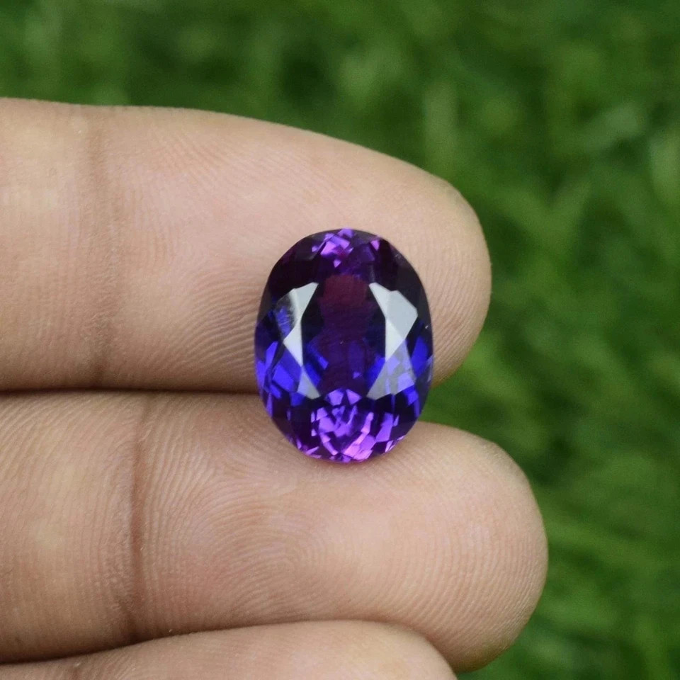 Very Clean 9.55 CT+ Natural Purple-Blue  Sapphire Certified Oval Loose Gemstone