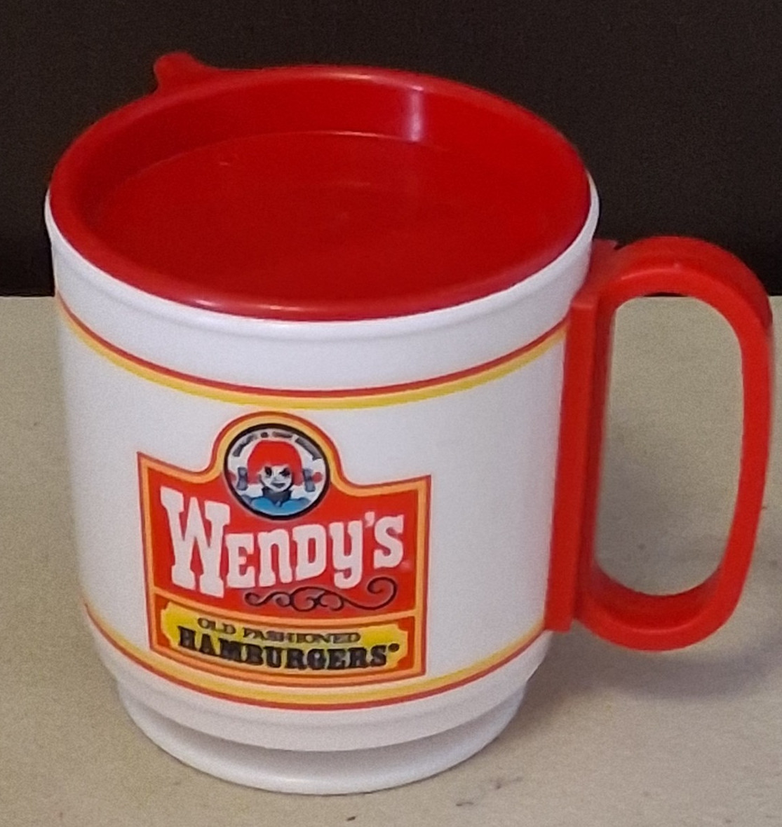 Vintage Pre-Mom Wendy’s Old Fashioned Hamburgers Mini Max Spill-Proof Coffee Mug
