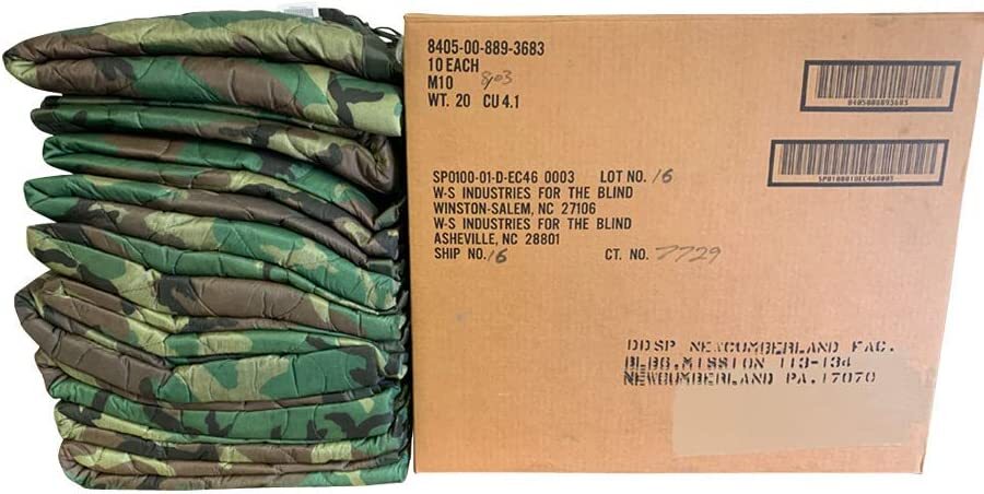USGI Authentic Poncho Liner Woodland Camo Original US Military Issue  Case of 10