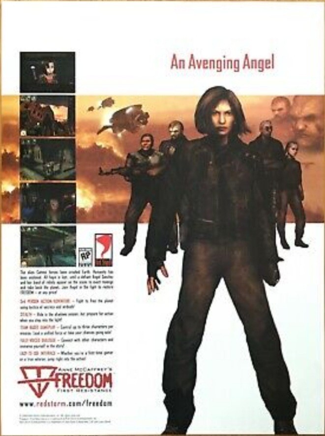 Anne McCaffrey\'s Freedom: First Resistance PC 2000 Print Ad/Poster Official Art