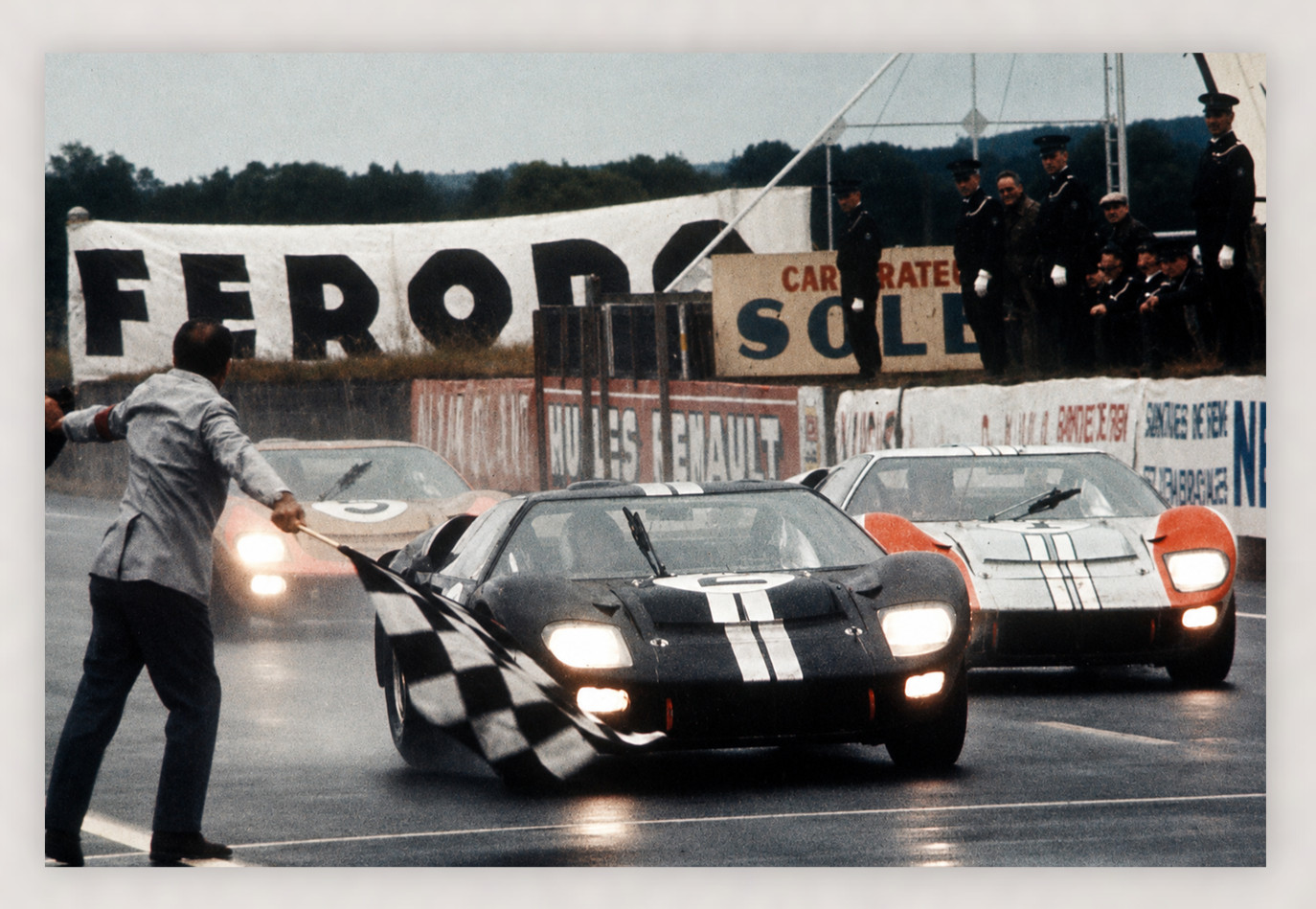 1966 LEMANS FORD WINS 1-2-3 FINISH  - 6X4 HIGH RESOLUTION PRINT