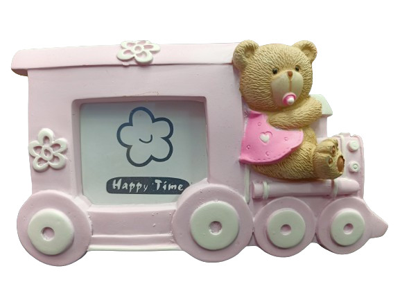 Teddy on a train - Photo Frame - Free 'N' Fast shipping oz wide