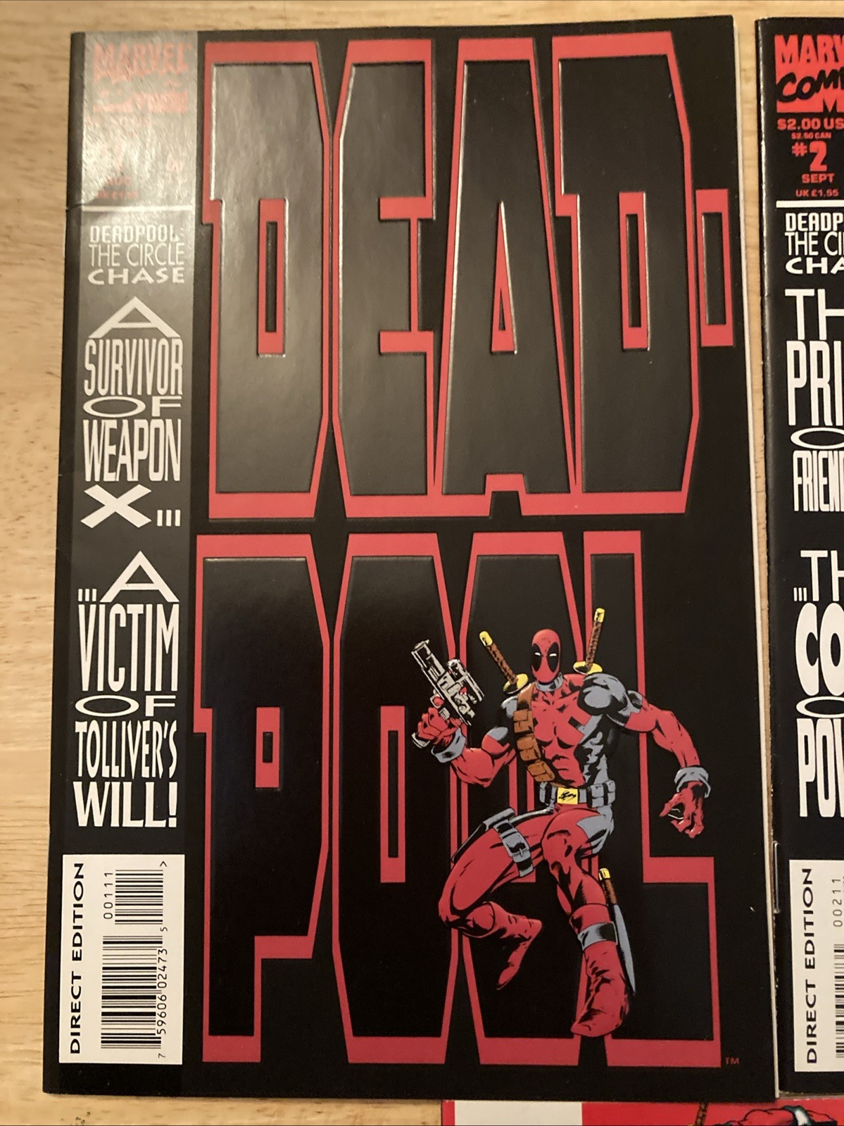 Deadpool: the Circle Chase #1 -3 complete series Marvel Comics August 1993)