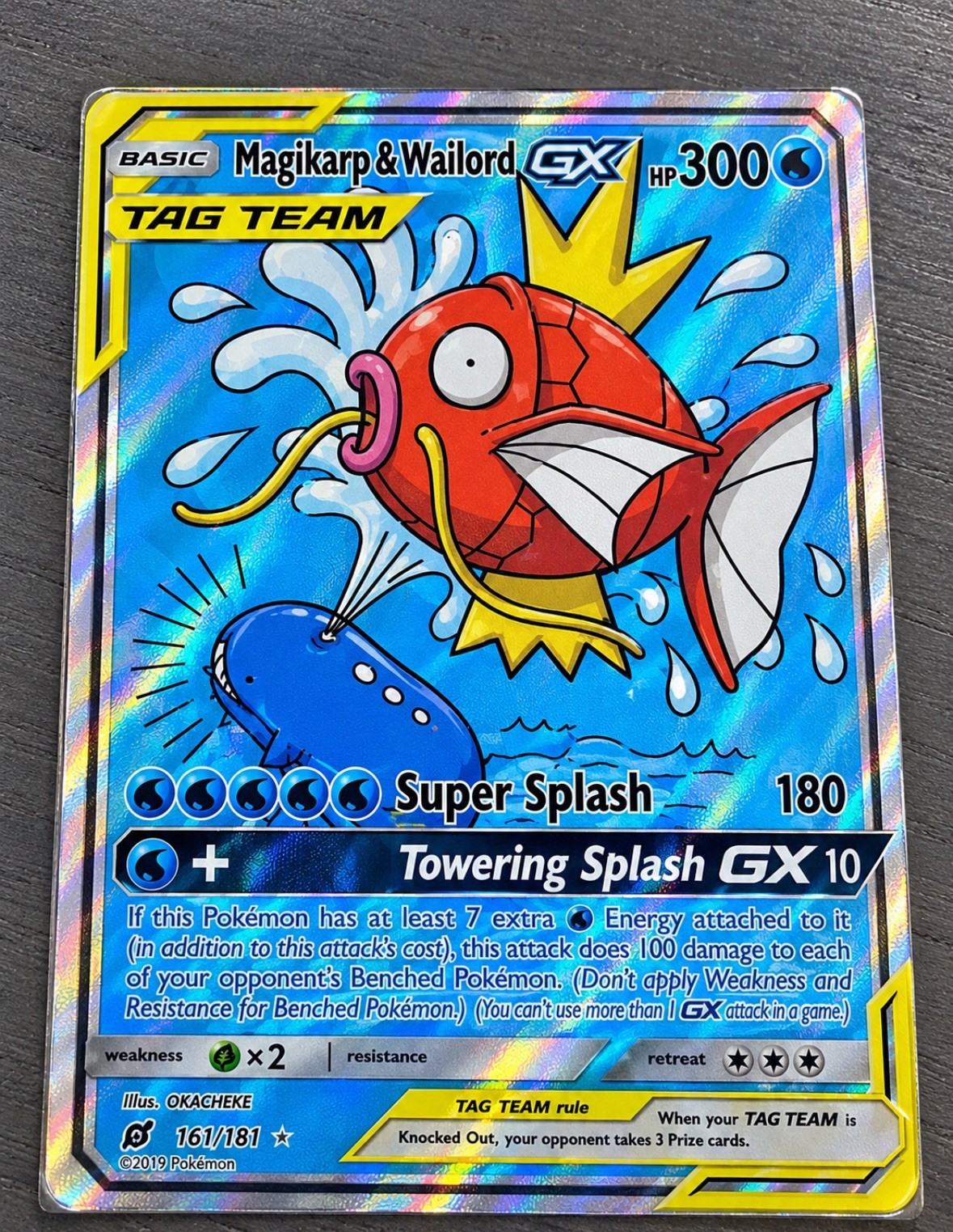 Pokemon Magikarp & Wailord GX TAG TEAM Holo Promo SM188 161/181 English