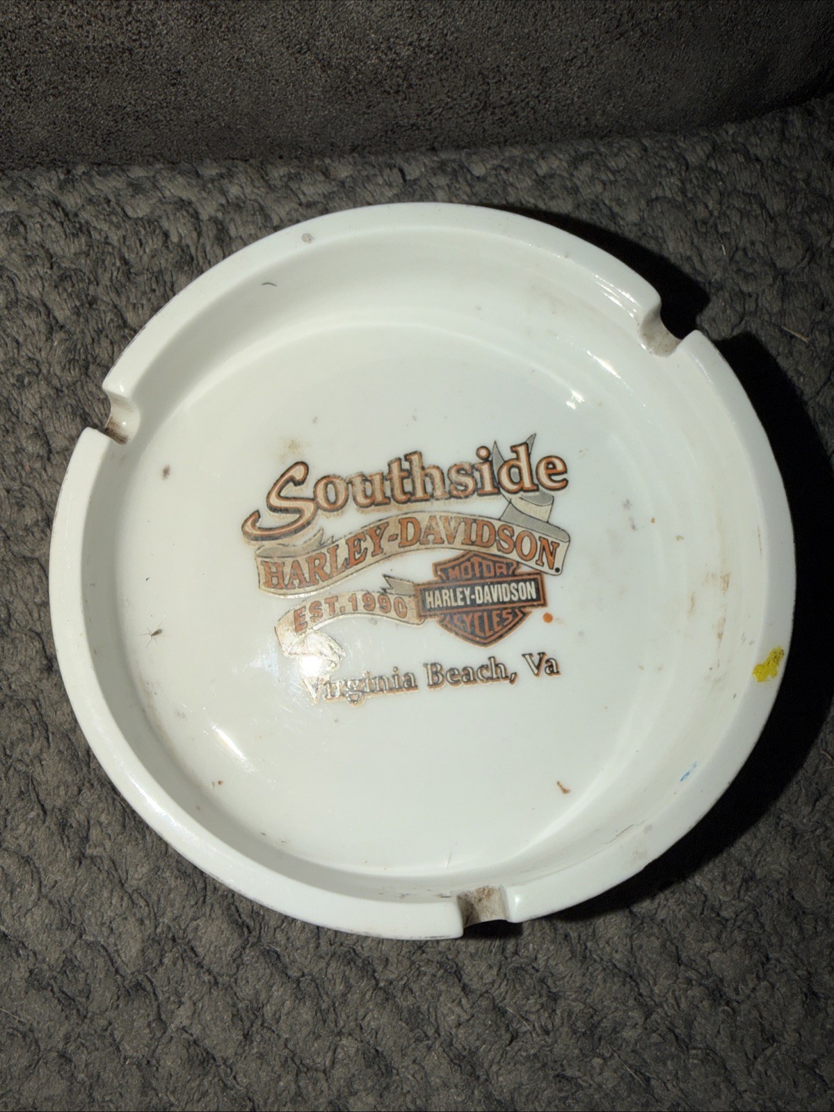 Official Licensed Southside Harley-Davidson Ceramic Ashtray