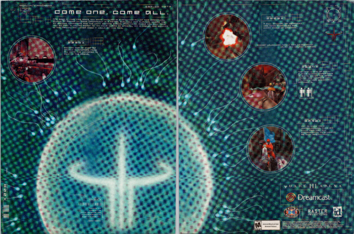 Quake III Arena Dreamcast Promo Brochure id Software 2000 Vintage