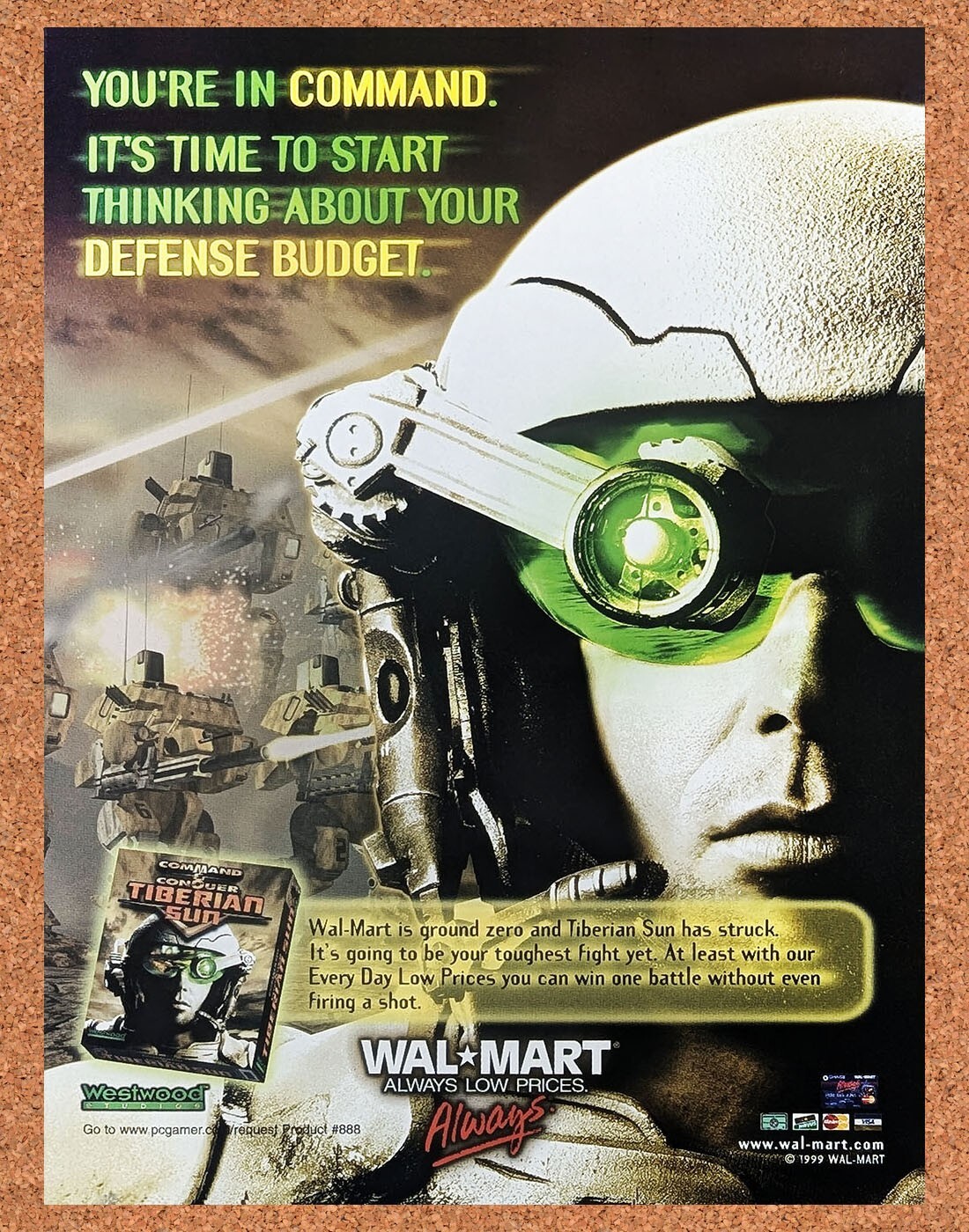 Command And Conquer Tiberian Sun PC Original 2000 Ad - Video Game Promo