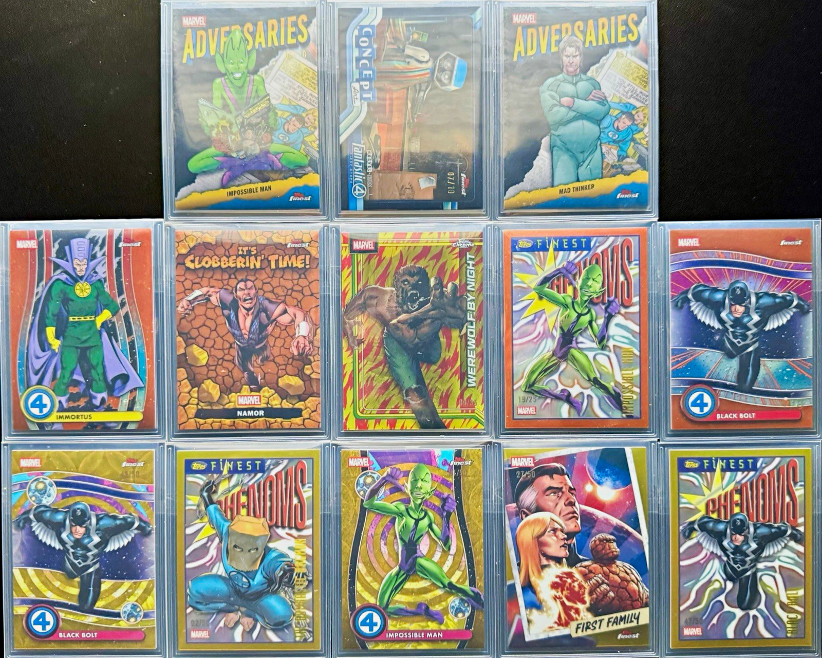 2026 Topps Finest FF 13 Card Lot Black /10 Orange /25 Gold 1/50 First Print SSP