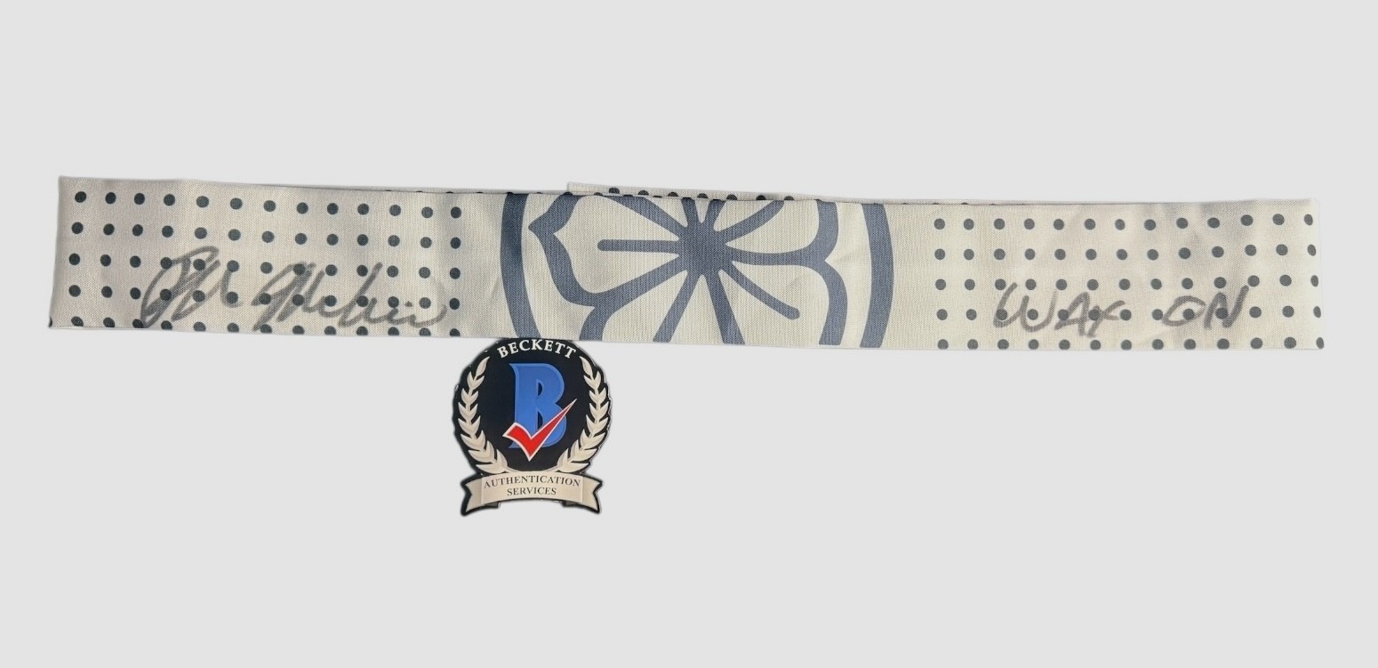THE KARATE KID RALPH MACCHIO SIGNED HEADBAND AUTOGRAPH COBRAI KAI BECKETT