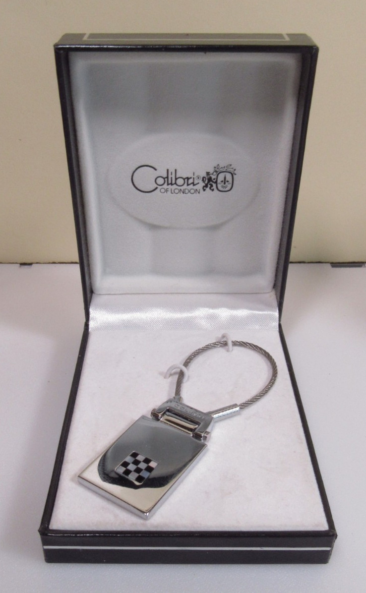 Colibri of London Racer Keychain Checkered Key Chain & Box