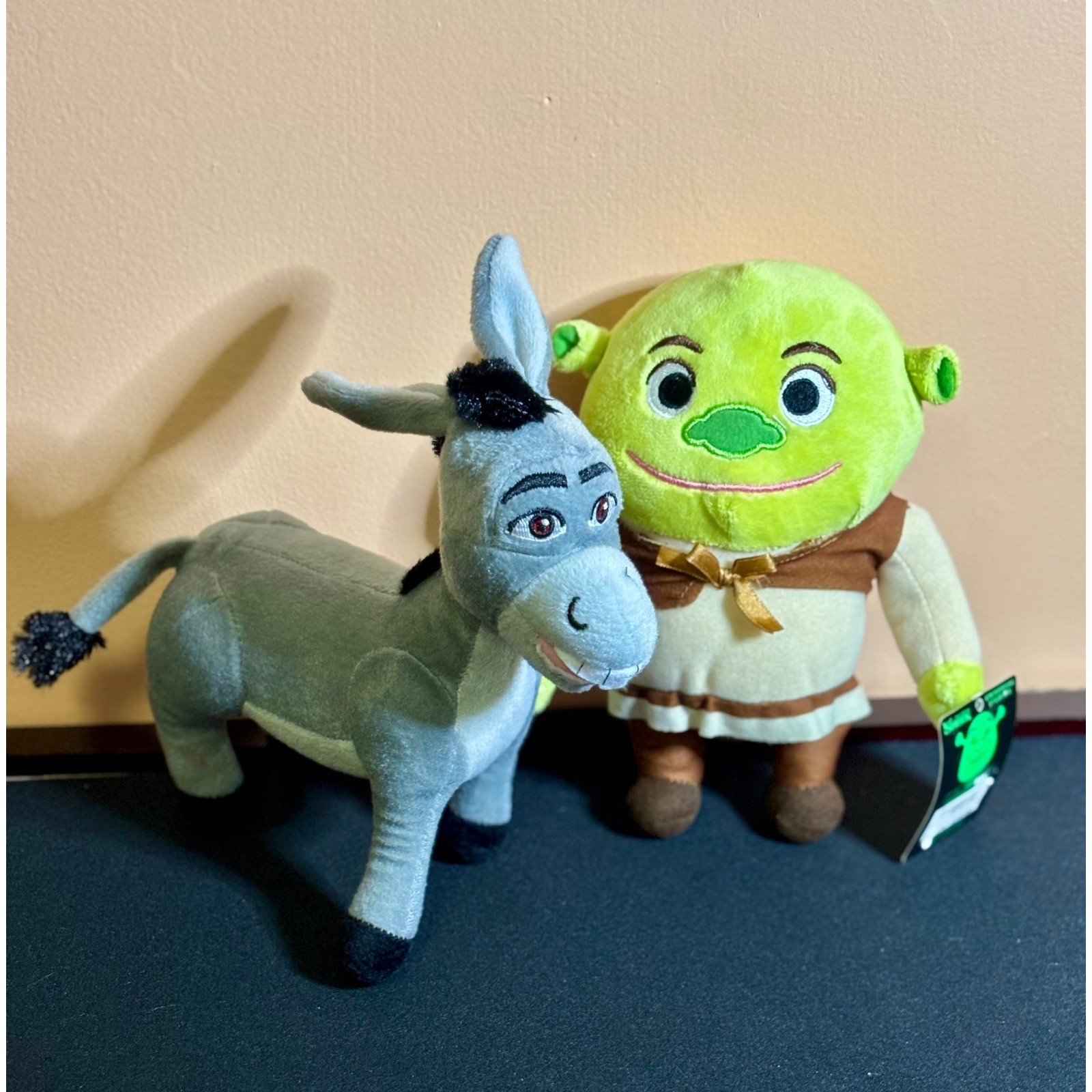 Universal Dreamworks Mini Bean Shrek and Donkey Plush Set Movie Stuffed Animal