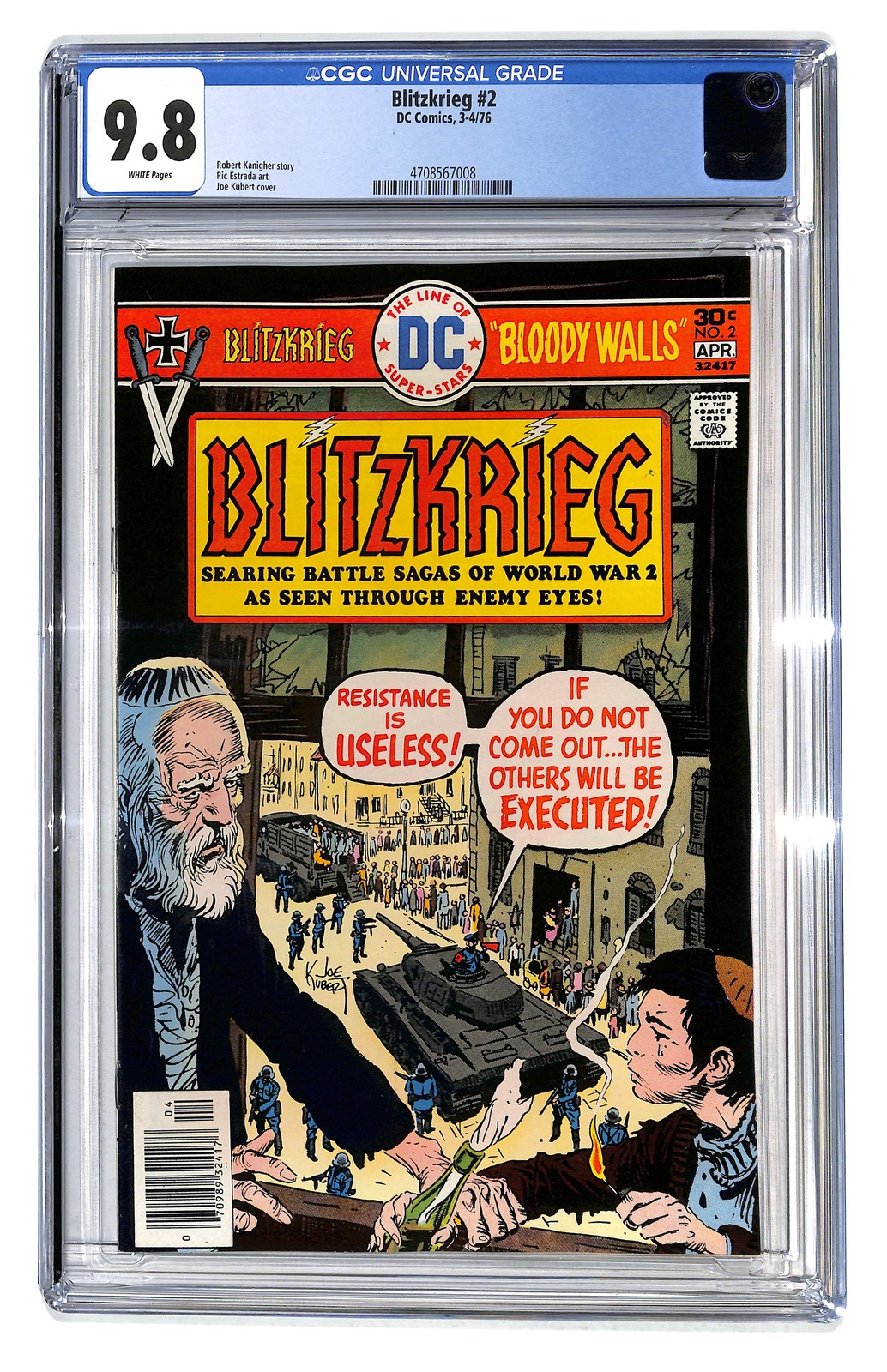 Blitzkrieg #2 CGC 9.8 DC Comics 1976 Execution Issue (MS)