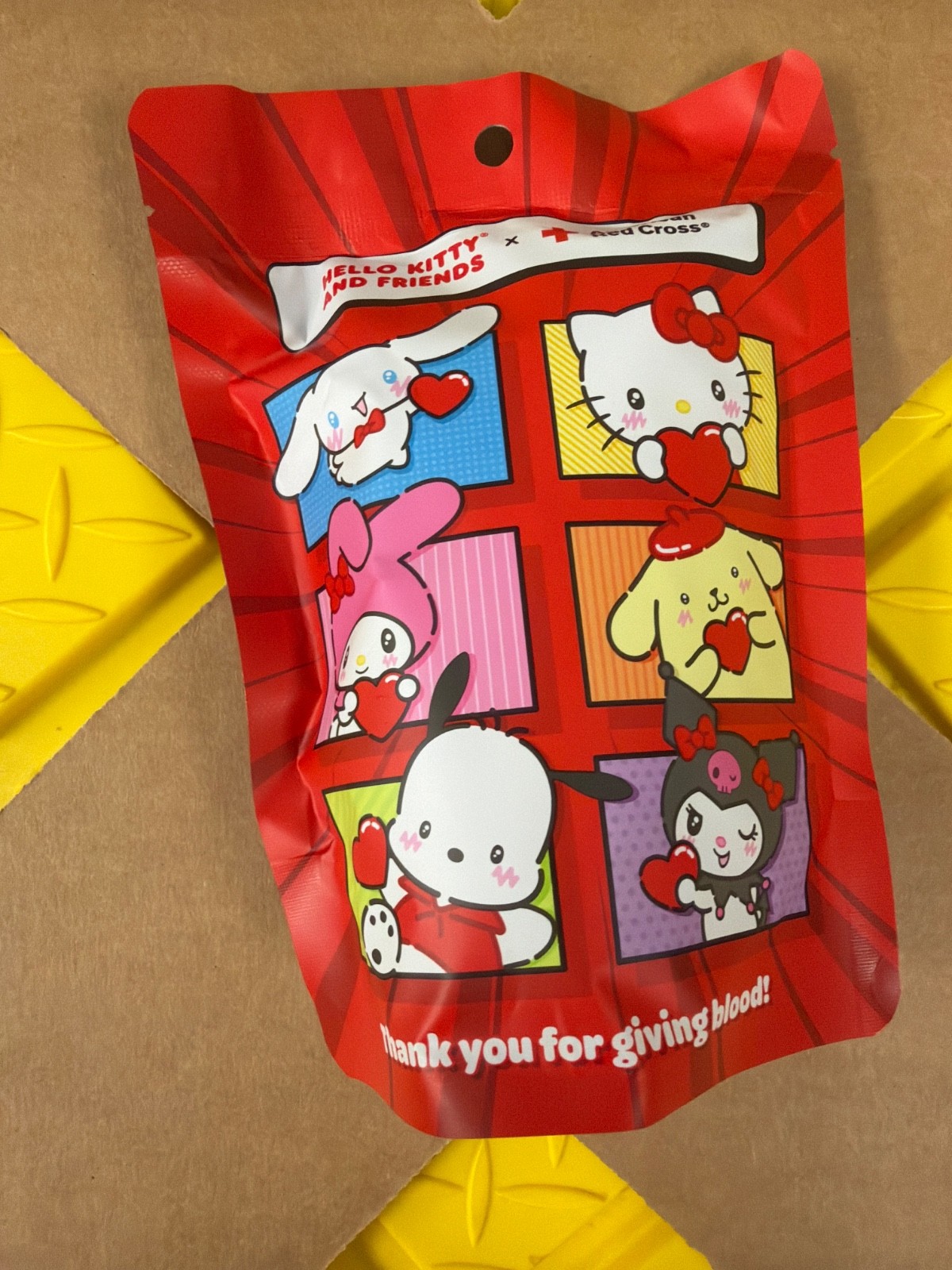 Hello Kitty & Friends  American Red Cross Blind Bag  Plush Keychain & Stickers