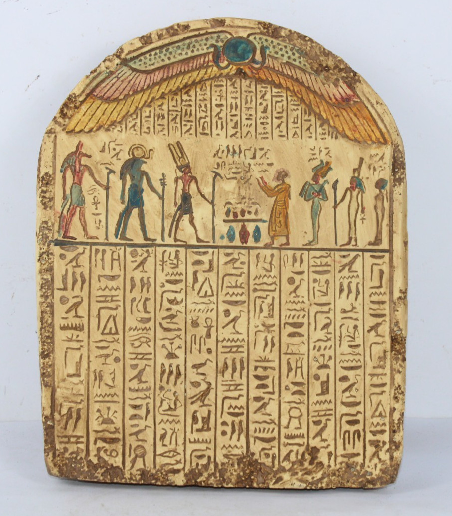 RARE ANCIENT EGYPTIAN ANTIQUE BOOK OF DEAD Stella Stela Egypt History (00)