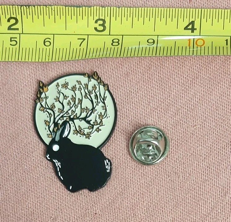 Guild of Calamity Rabbit Jackalope Enamel Lapel Pin Branch Antlers
