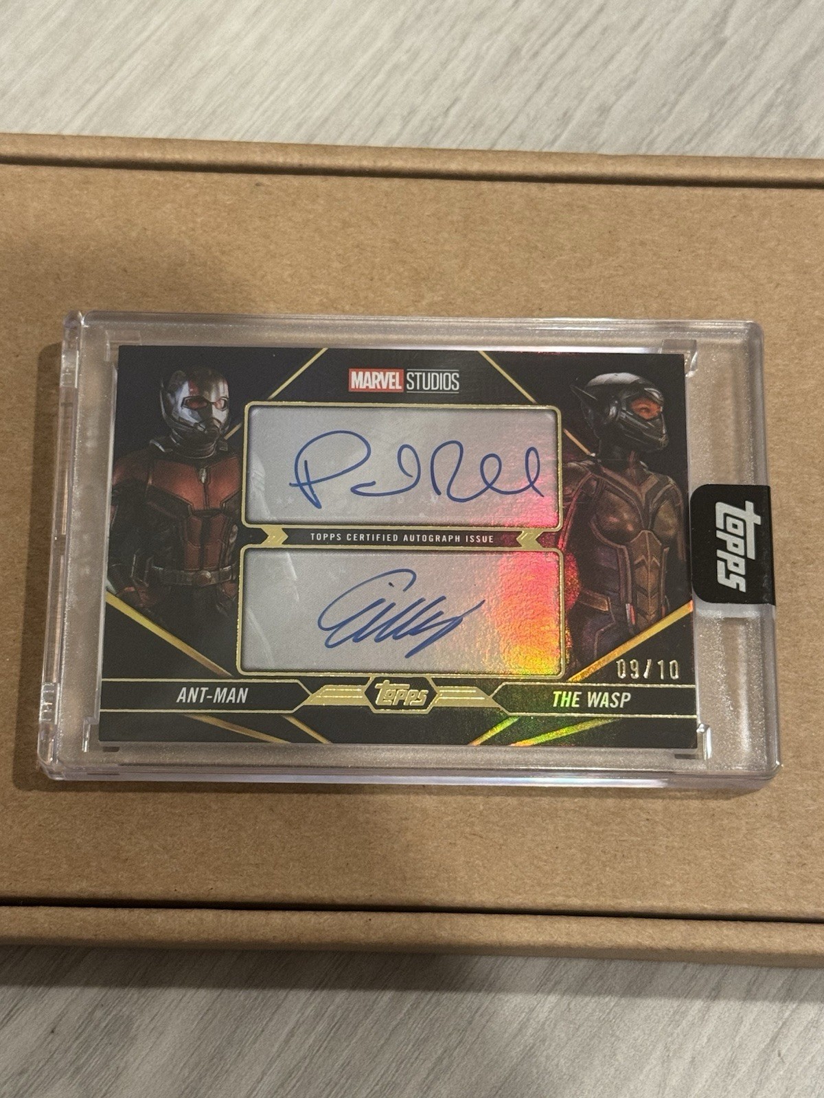 2025 Topps Marvel The Collector Paul Rudd Evangeline Lilly Wasp Dual Auto  #/10