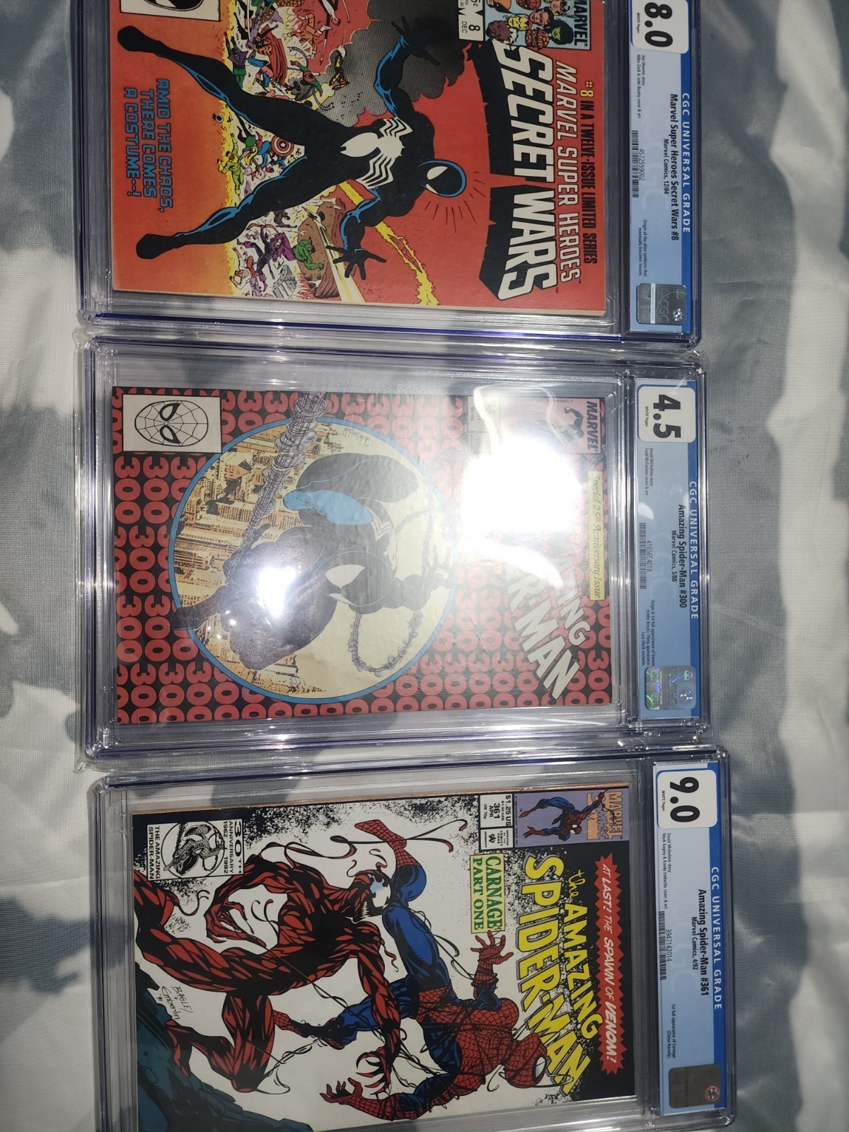 CGC GRADED BOOK LOT X3 ALIEN BLACK SUIT&VENOM&CARNAGE 1ST App