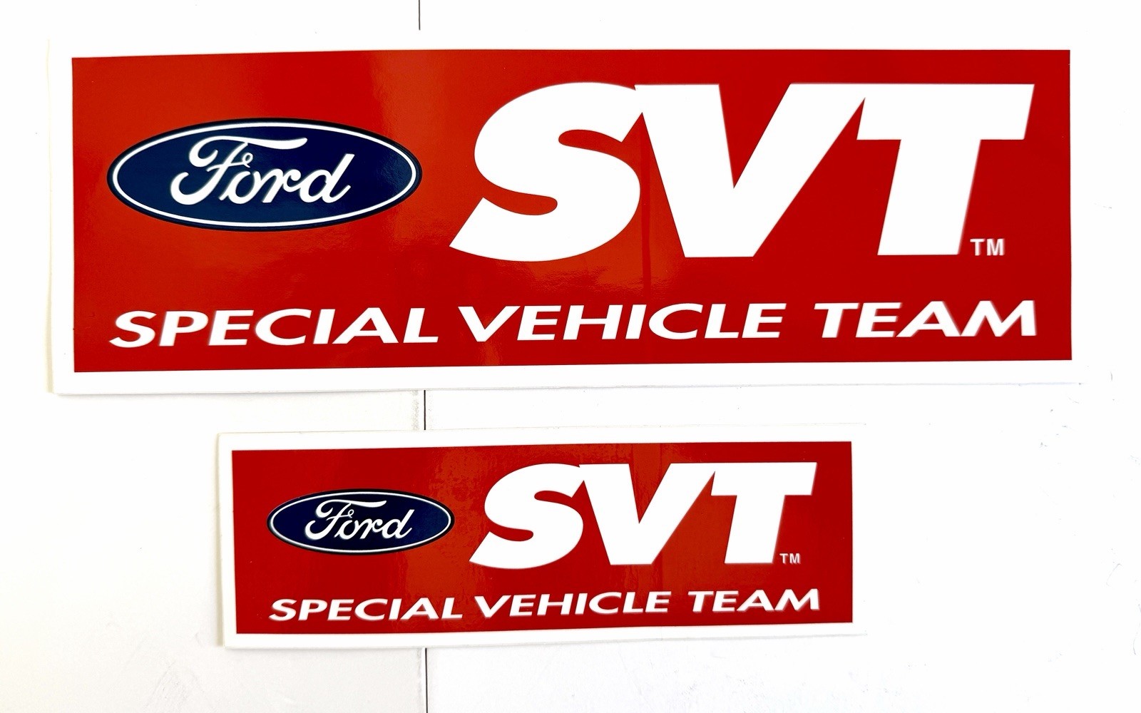 2 Ford SVT Racing Vinyl Decals - OEM - Original Print 13\
