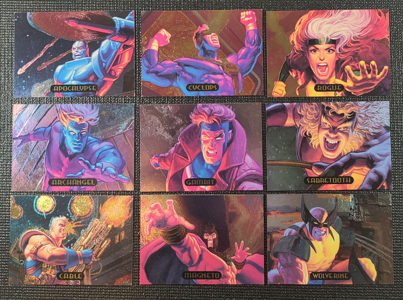 1994 Marvel Masterpieces - POWER BLAST - Complete Set of 9