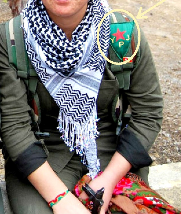 Anti-Isis Syria Kurdish Freedom Fighter PESHMERGA پێشمەرگە YPJ velkrö Insignia