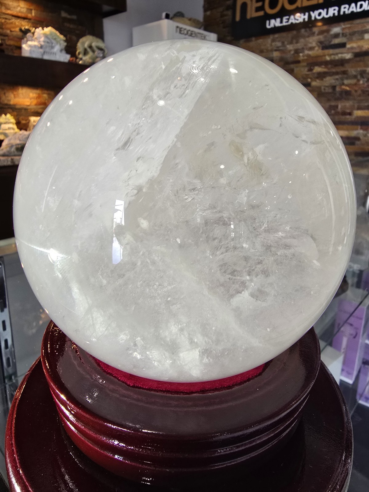 6LB 130mm TOP Quality Natural Clear Quartz Sphere Crystal Reiki Healing