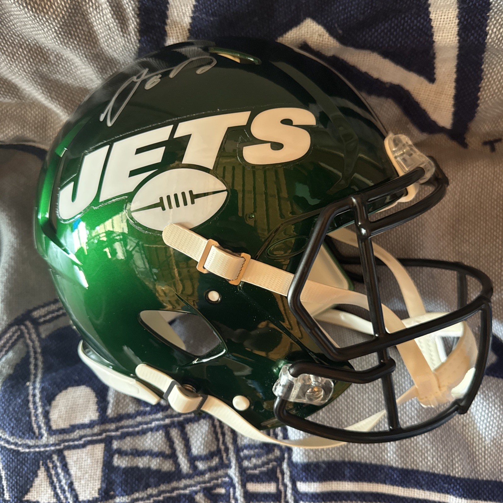 GARRETT WILSON /AARON RODGERS signed NEW YORK JETS FULL SIZE AUTHENTIC  HELMET