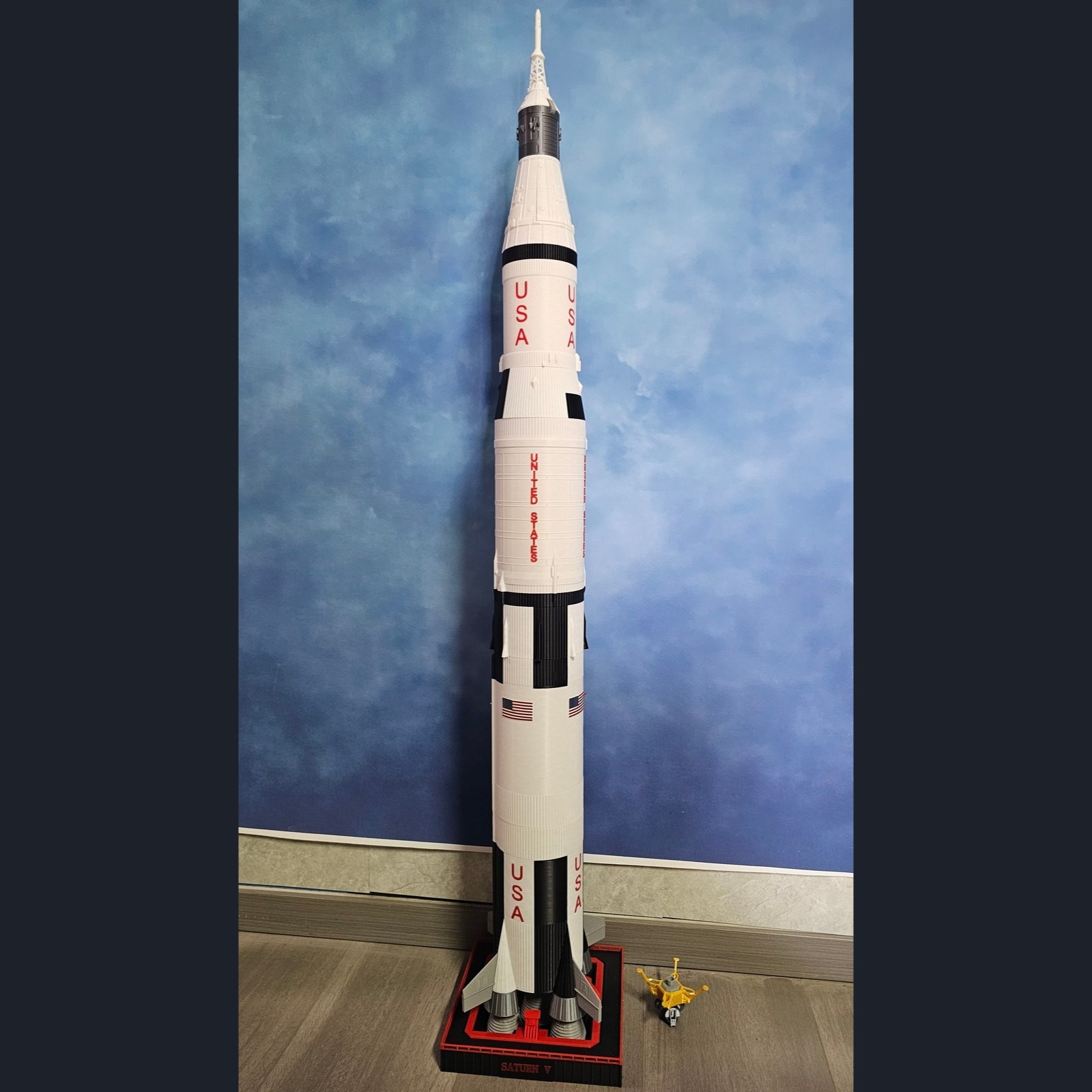 1/96 1/100 US NASA Saturn V Rocket Big 3D Model Finished Completed Painted