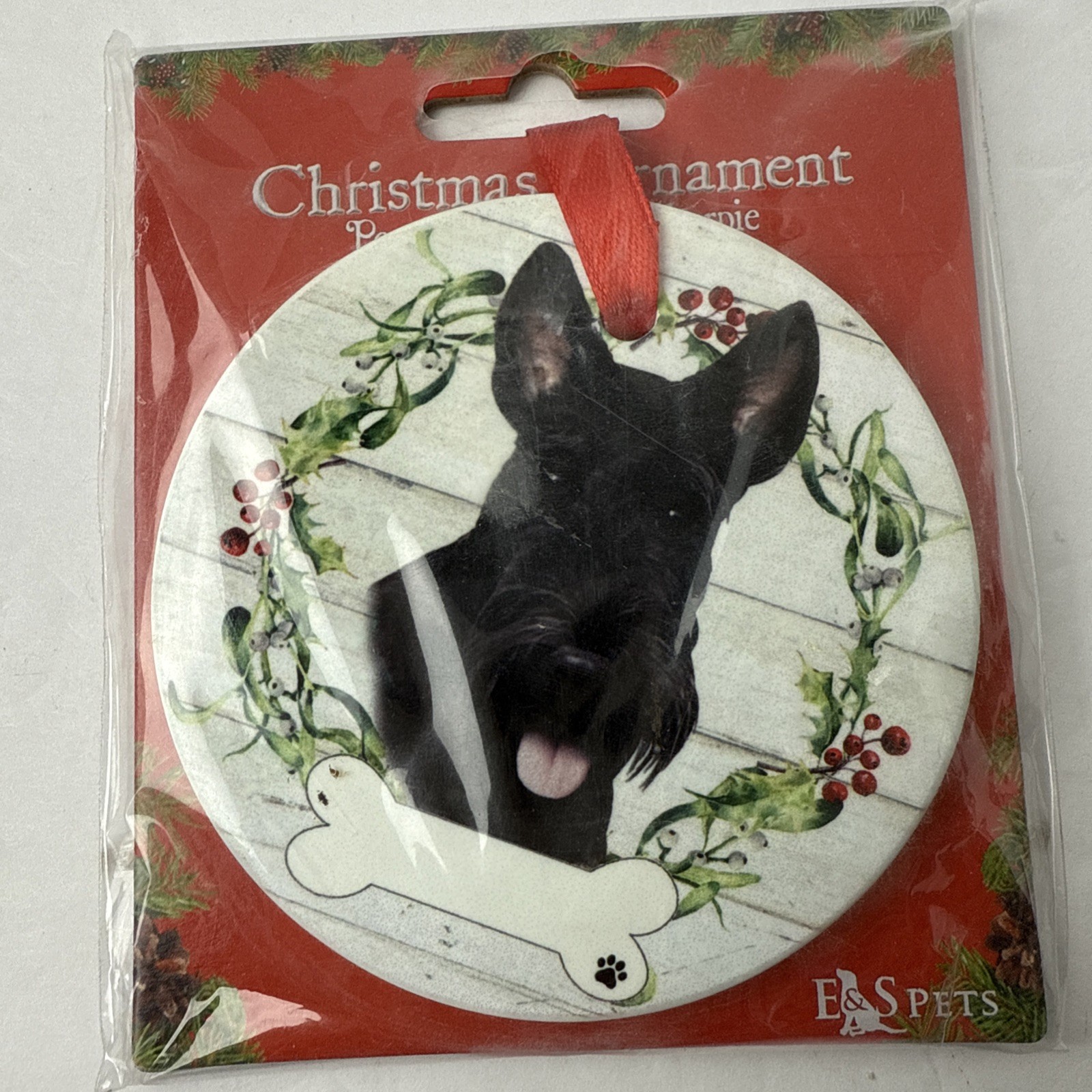 E & S Pets Christmas Ornament Scottie Dog Personalize Sharpie