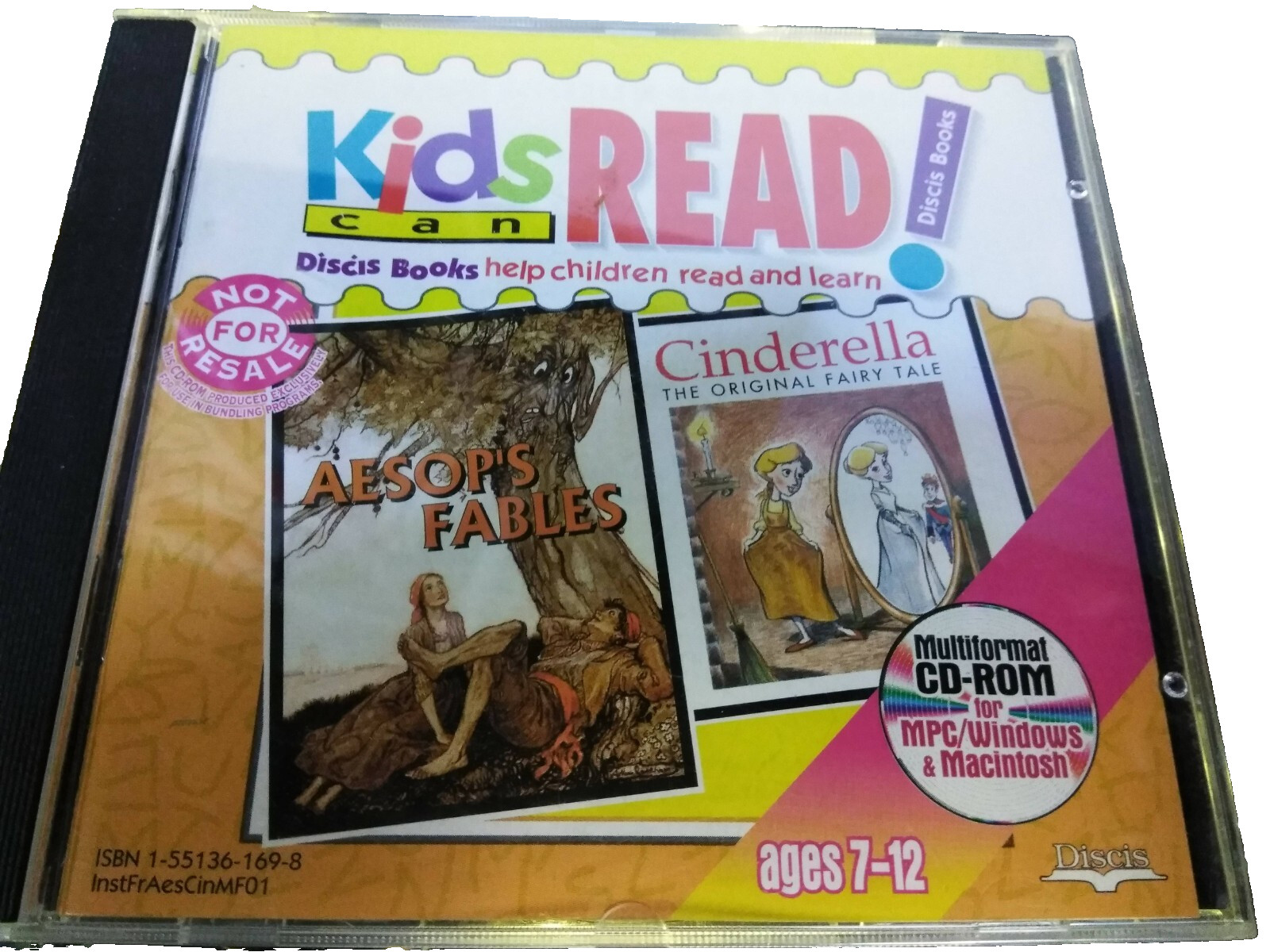 Kids Can Read Cinderella the Original Fairy Tale / Aesops Fables PC CD WIN MAC