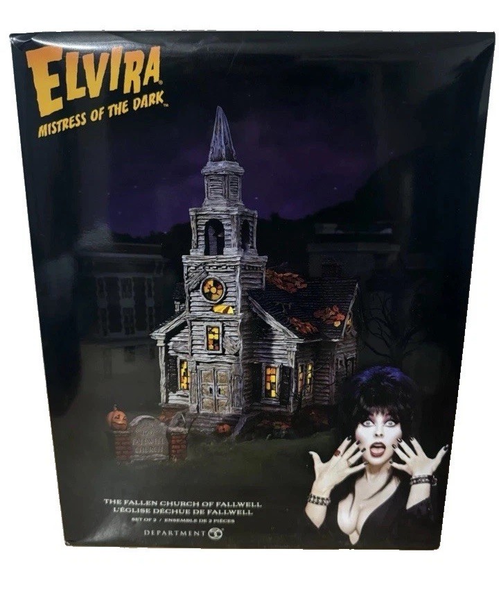 DEPT 56 ELVIRA THE FALLEN CHURCH OF FALLWELL VILLAGE 6013669