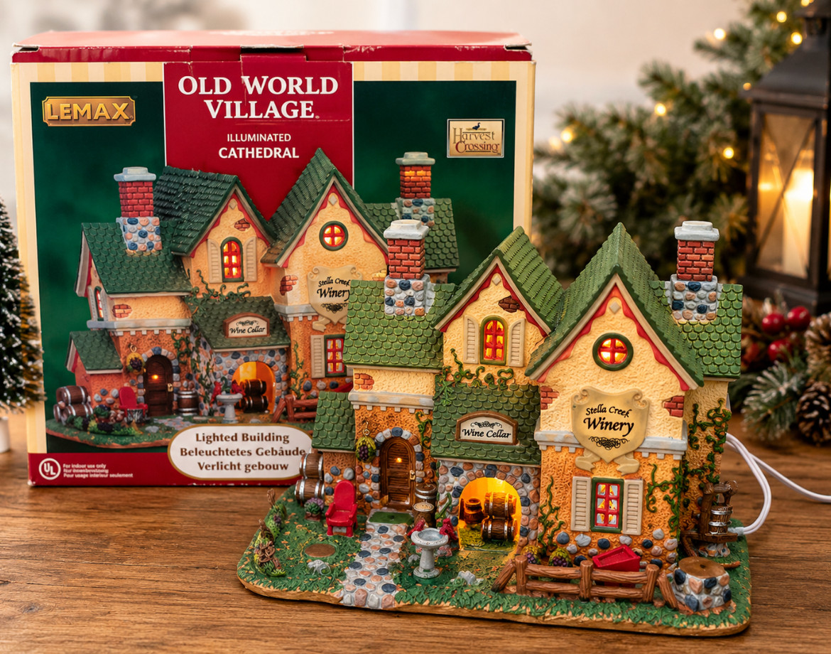 Lemax Stella Creek Winery 15259 Harvest Crossing 2011 Retired Lighted w/ Box
