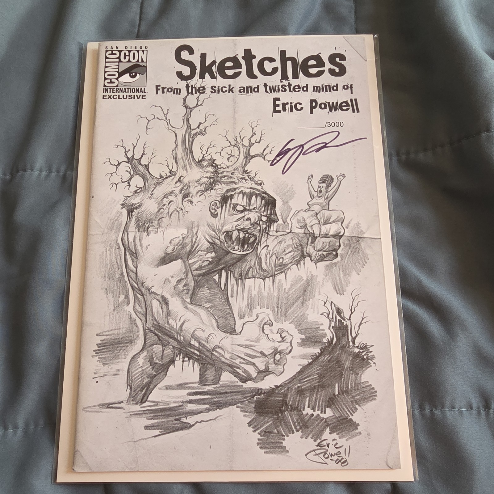 Autographed  Sketches From the Sick&Twisted Mind of Eric Powell-Goon NM