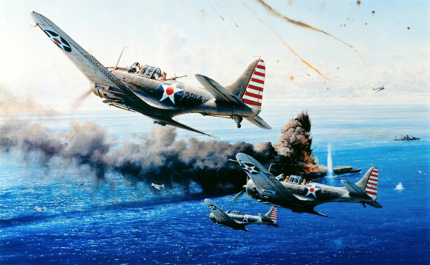 Battle of the Coral Sea A/P by Robert Taylor 10 signatures including Dick Best