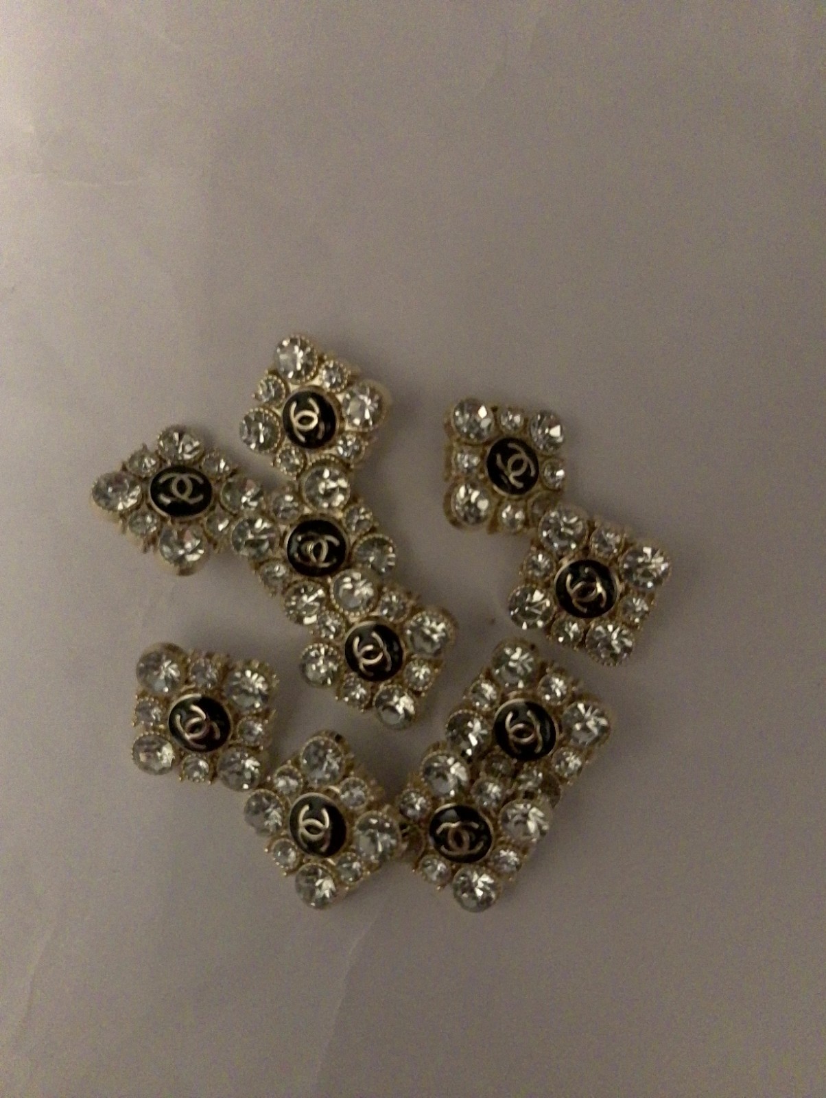 Lot Of ten 22Mm Designer Cc Vintage Button Gold Tone Chanel 10 BUTTONS