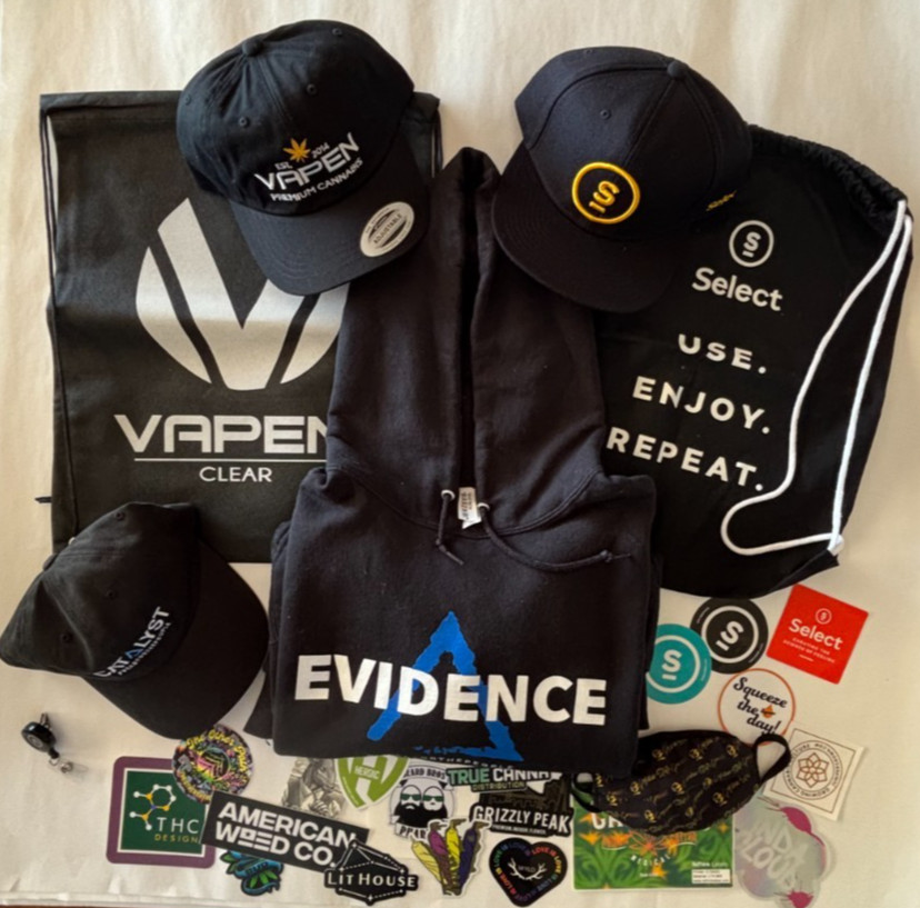 Catalyst Cannabis Swag Brand Merch Including Caps and Sweatshirt Size LARGE