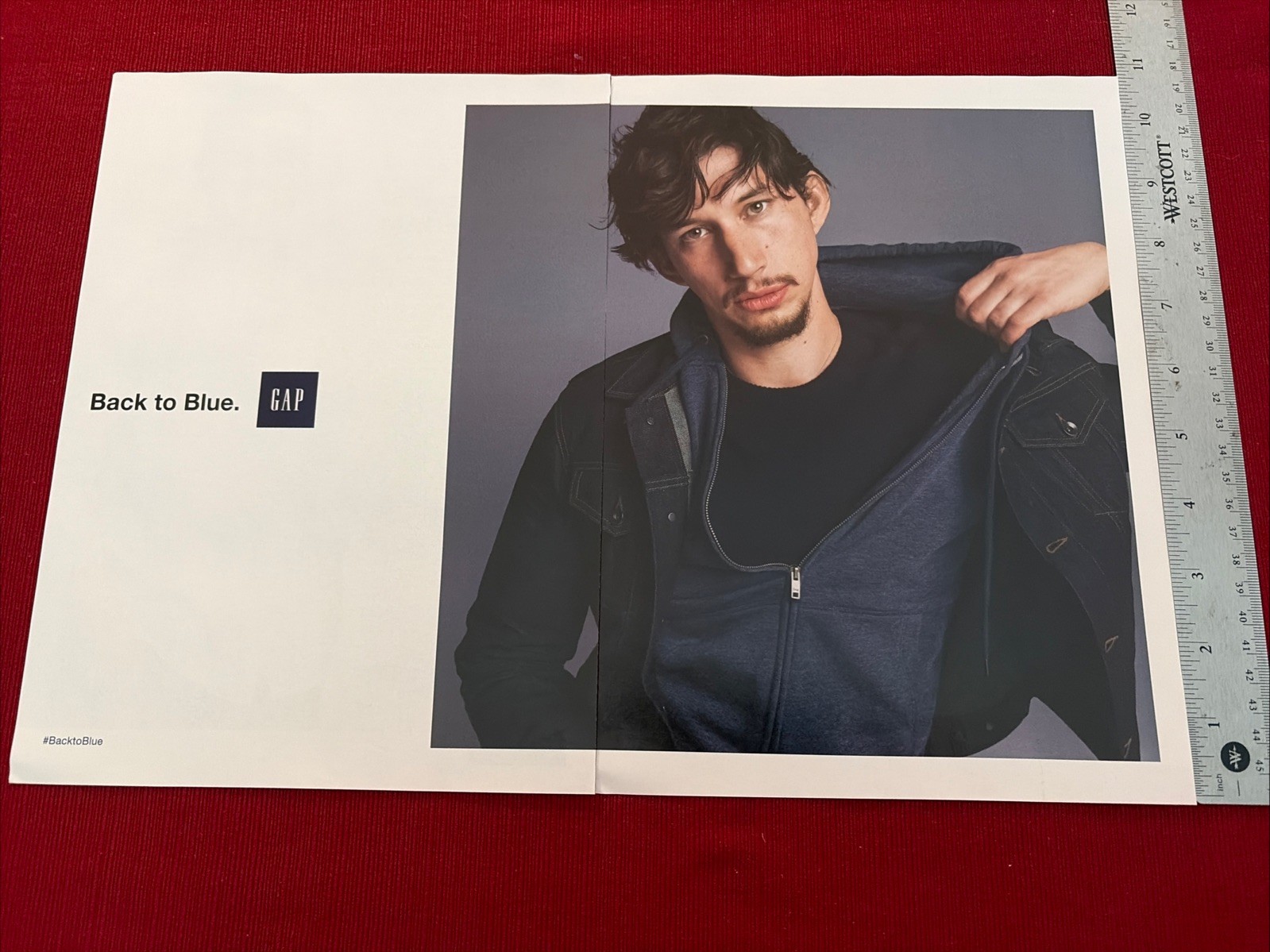 Actor Adam Driver for GAP Jean Wear 2013 Print Ad