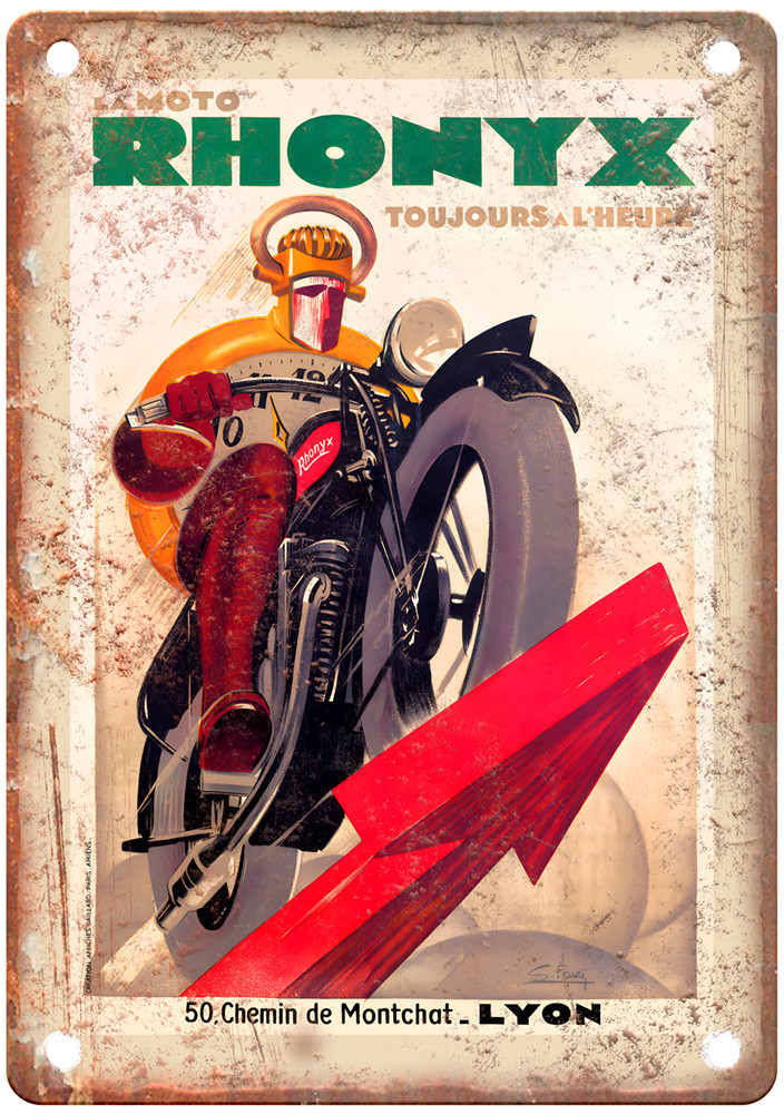 1930 Vintage LA MOTO Motorcycle Ad Retro Look Reproduction Metal Sign F197