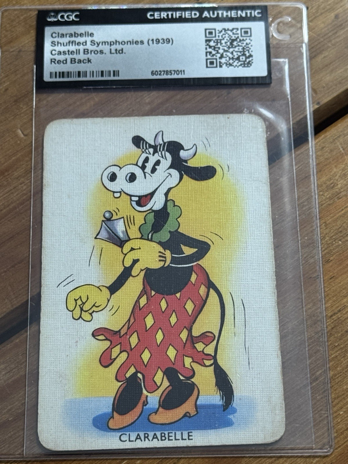 1939 Castell Bros. Disney Shuffled Symphonies Clarabelle Cow Red Back VG+