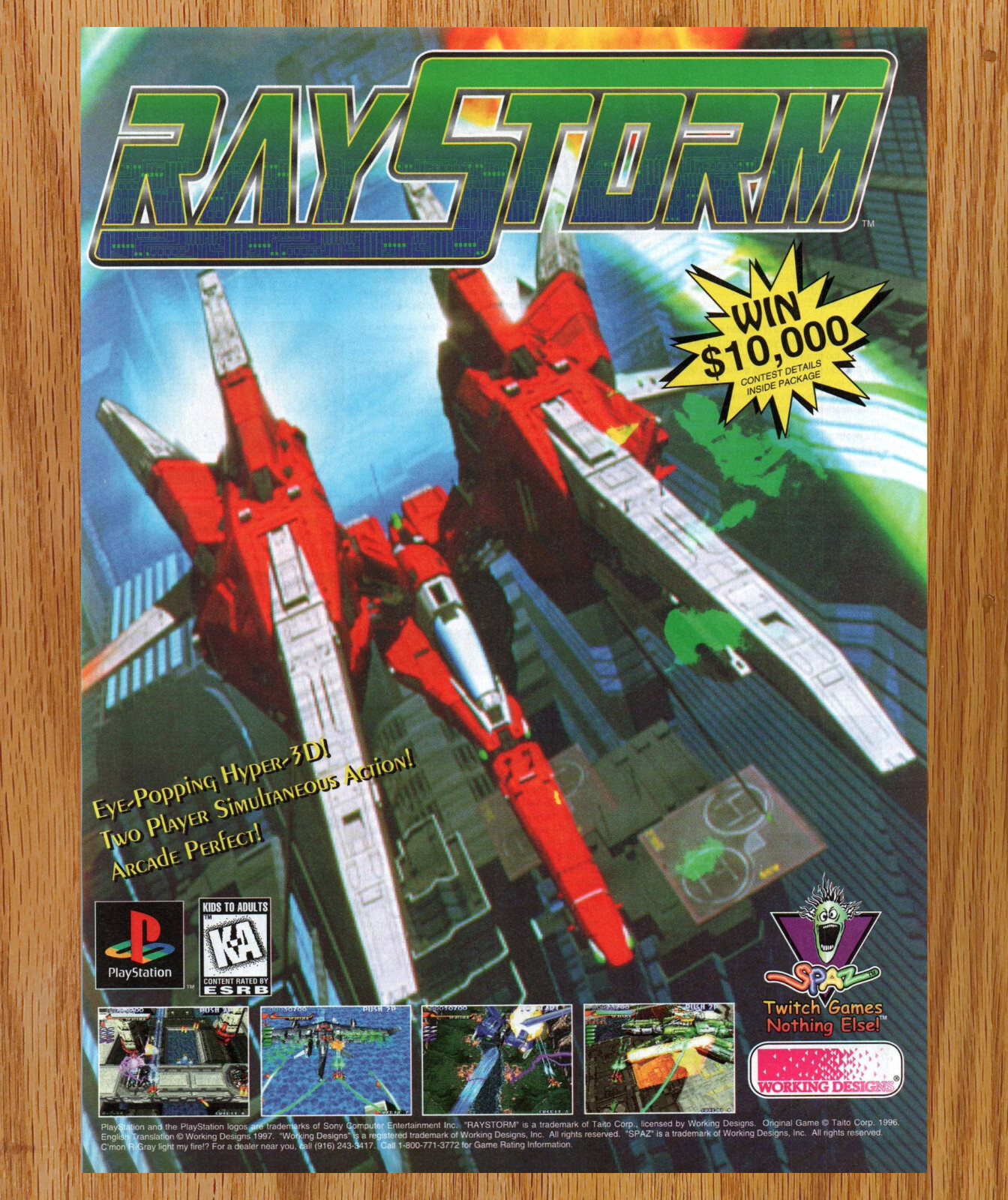 Raystorm Shootem\' Up Working Designs- Video Game Print Ads Poster Promo Art 1997