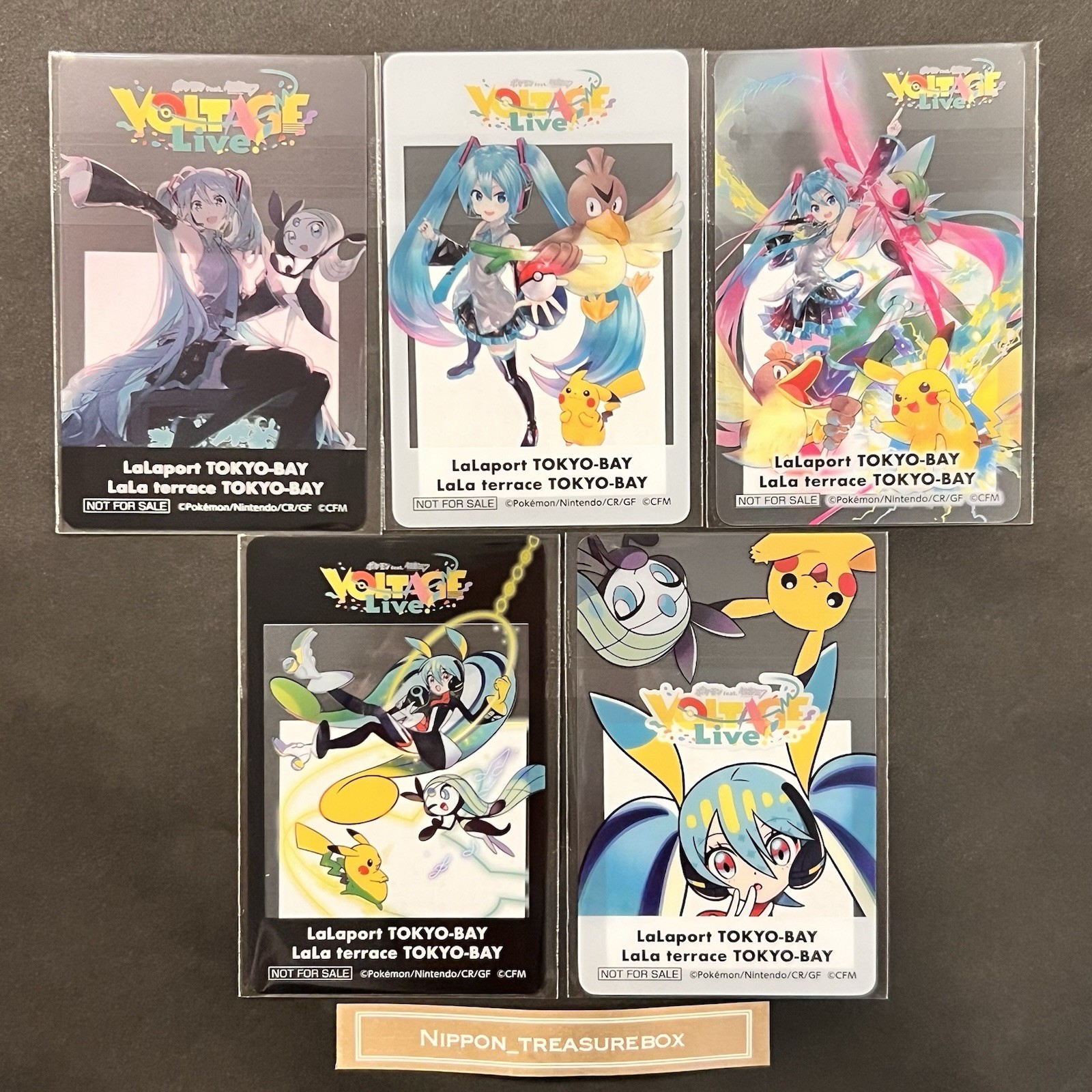 Pokemon feat. Hatsune Miku Project VOLTAGE LIVE Limited Clear Card Complete Set