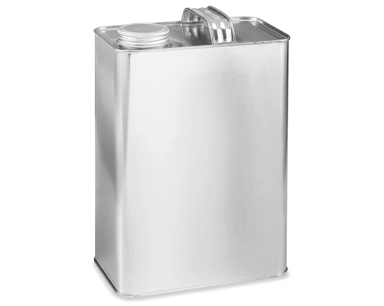 1 Gallon F-Style Metal Can w/ Screw Cap Handle, Tinplate 1-Gallon - New