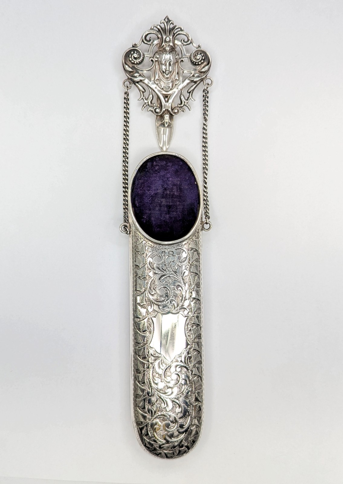 Victorian Sterling Silver Chatelaine Spectacle Case L Bennet Birmingham 1900 925