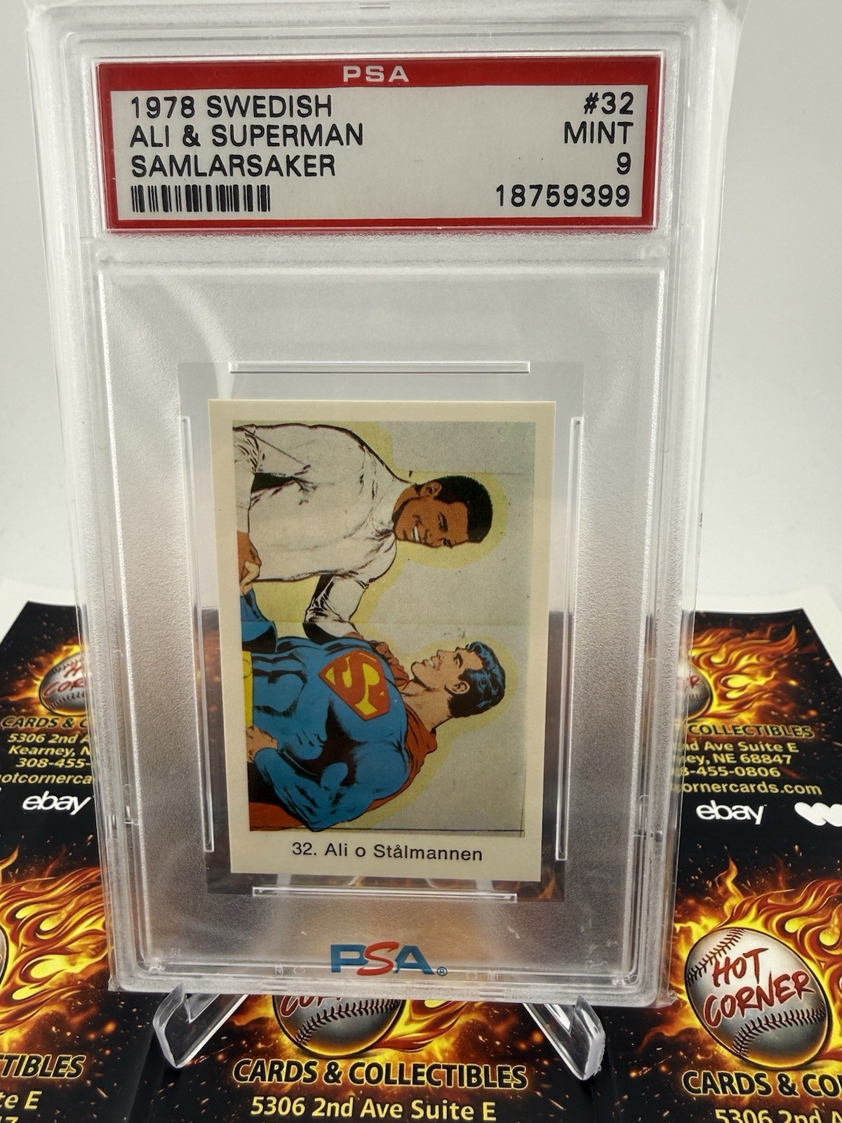 1978 Swedish Samlarsaker #32 Ali & Superman PSA 9 MINT