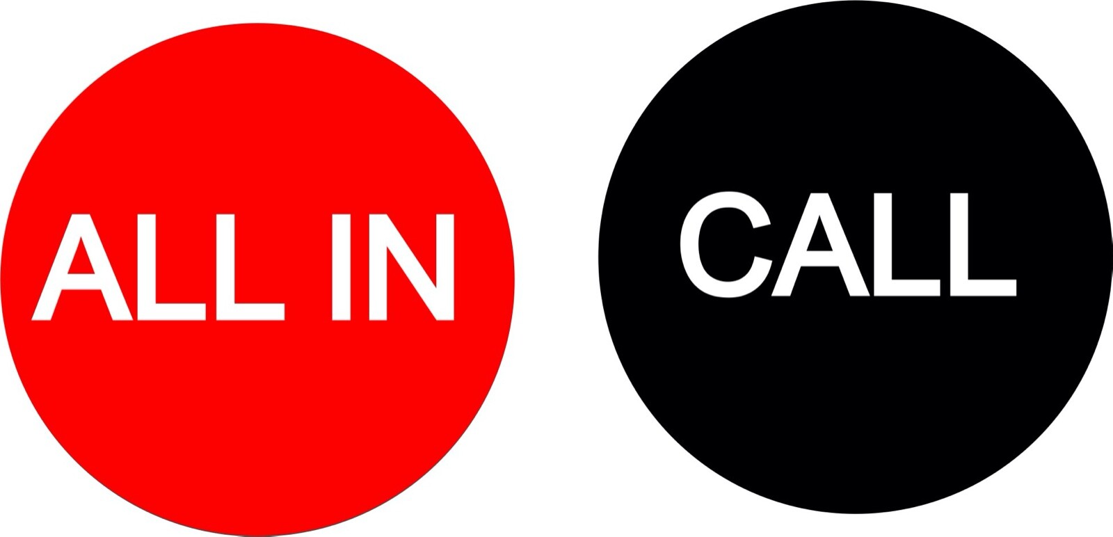 Double Sided All In / Call 3 Inch Poker Button  1 QTY USA Seller 