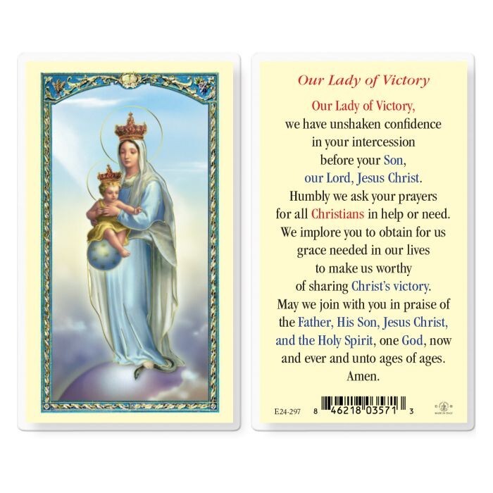 Our Lady Victory -  Laminated Holy Card  
