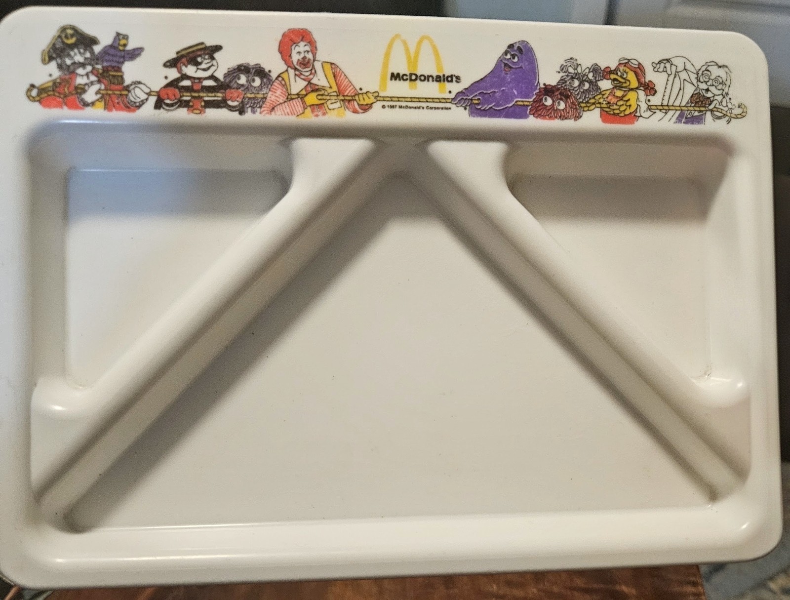 Vintage 1987 McDonalds Happy Meal Plastic Child Character Serving Tray Plate USA
